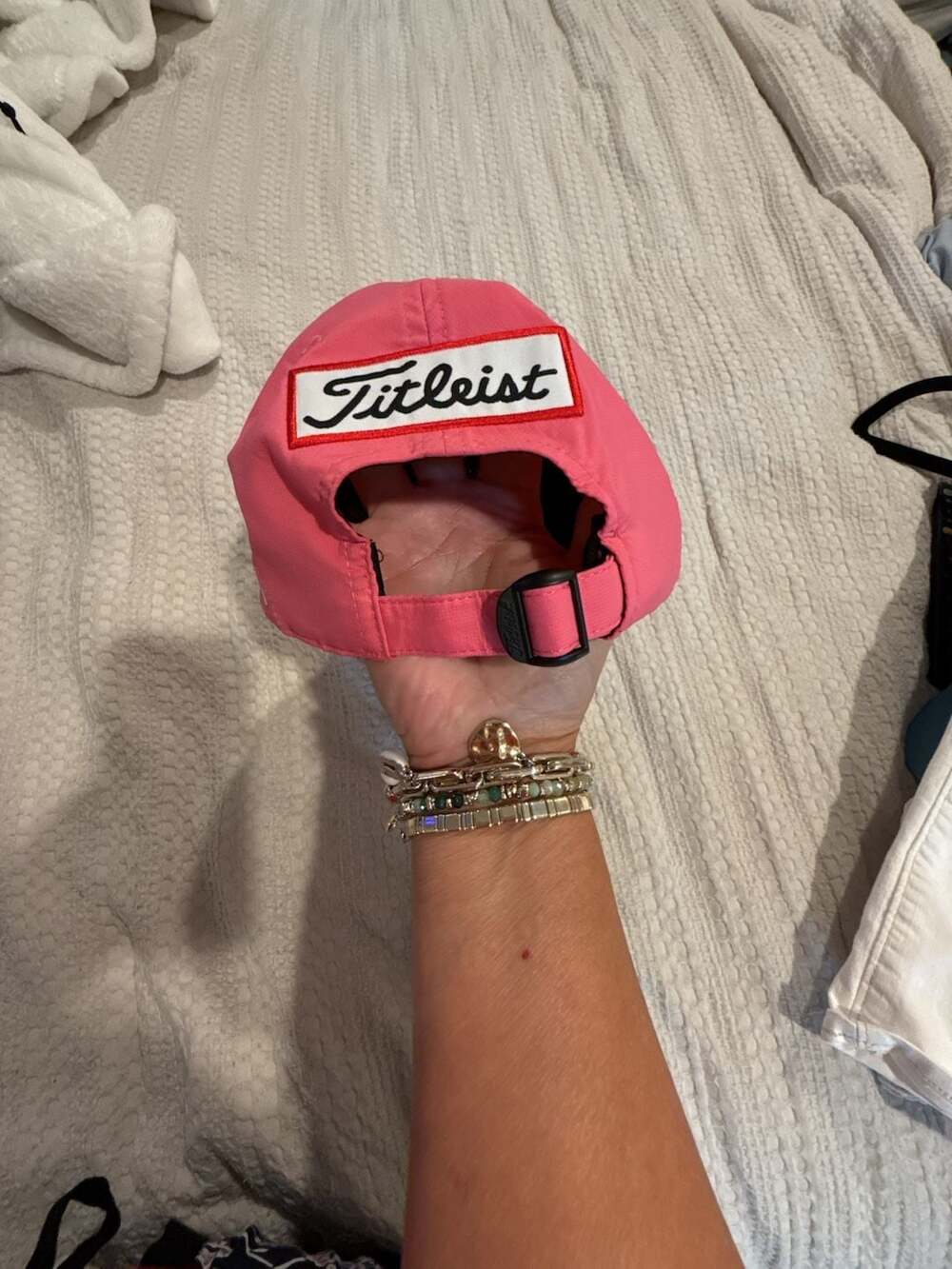 Titleist Pink Performance Golf Hat with Script Logo and Back Patch - Picture 4 of 4